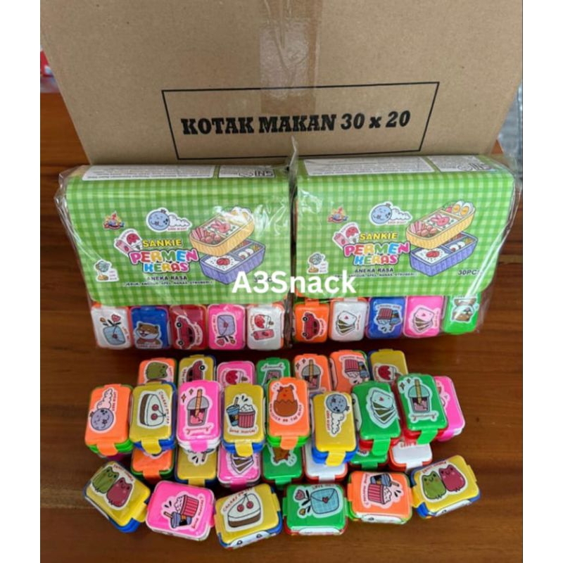 

Permen keras berhadiah tempat bekel 1 box isi 30 pcs