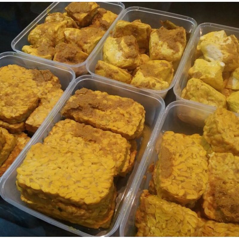 

Tempe ungkep siap goreng