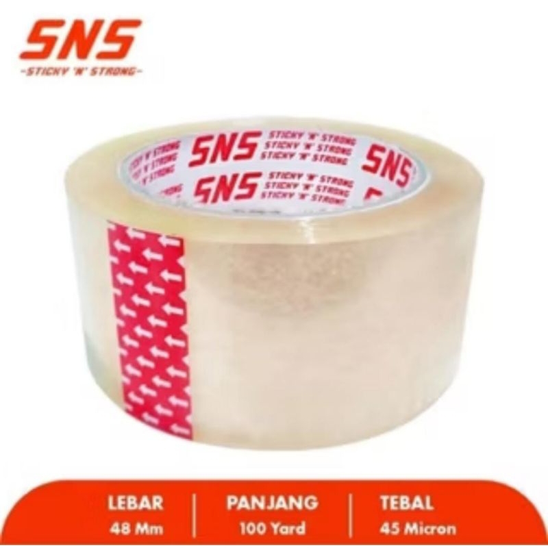 

Lakban Bening / Coklat 2 Inch (48 mm) x 100 Yard SNS