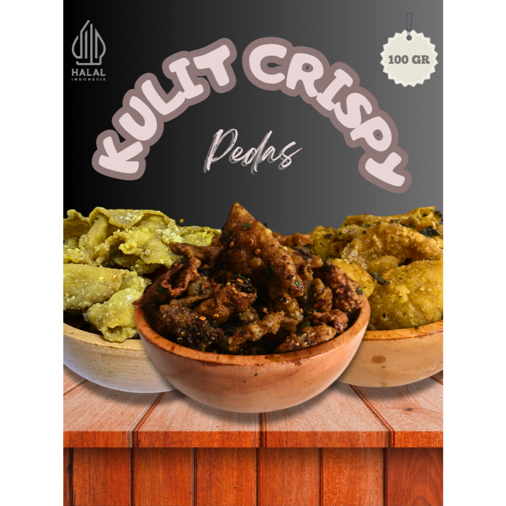 

(100 GR) Kulit Ayam Crispy Rasa Pedas Cikruh Daun Jeruk Kriuk Renyah