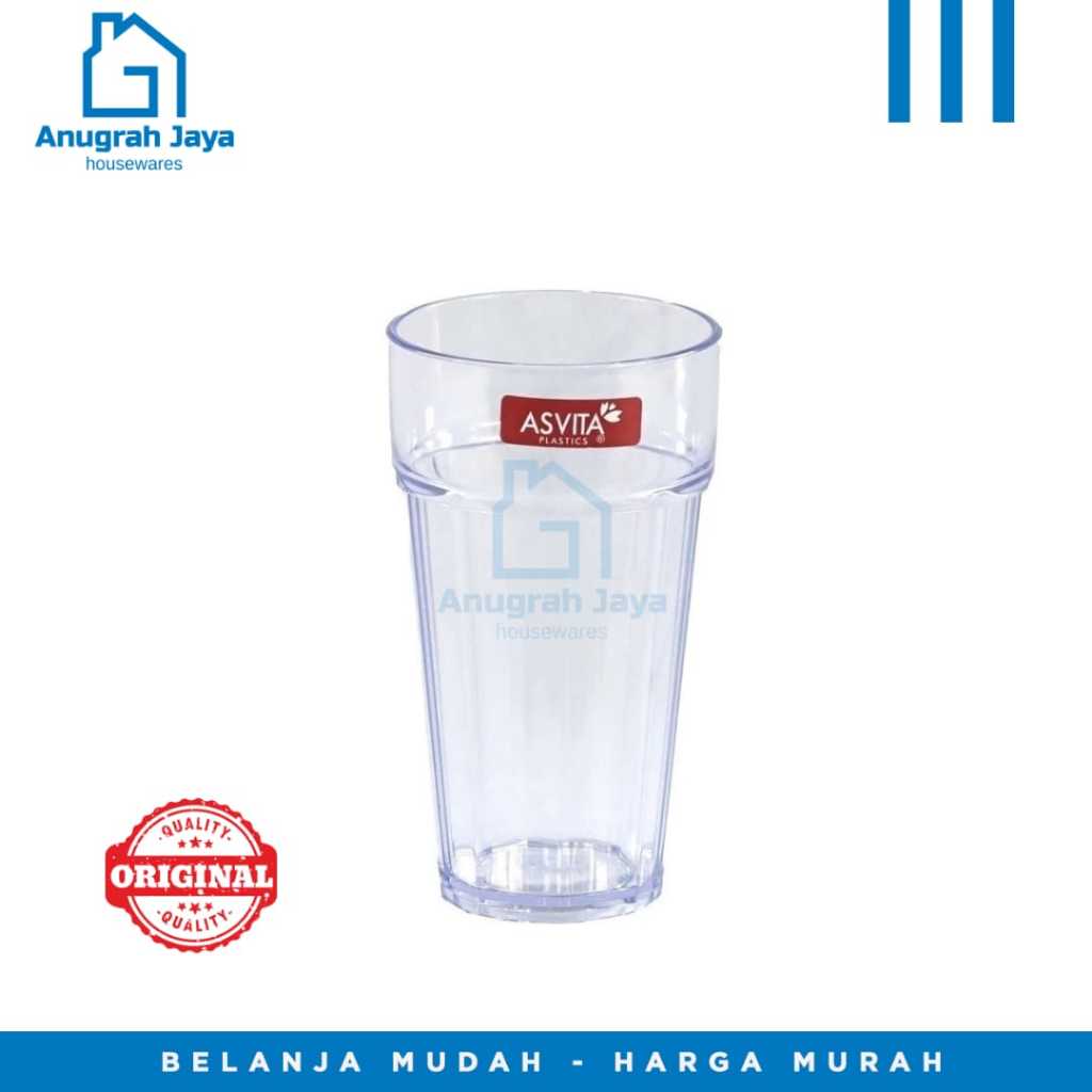 ASVITA Gelas Susun Capri 425 ML - Plastik Food Grade Wadah Minum GTC-425