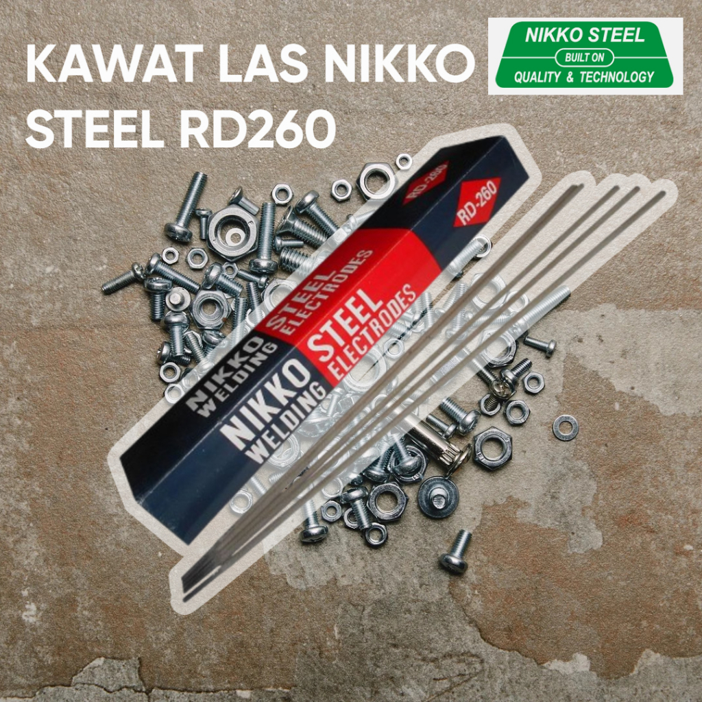 Kawat Las Nikko Steel RD260 2mm 2kg /Kawat Las NIKKO STEEL RD 260 ( 2mm X 300mm ) 2KG