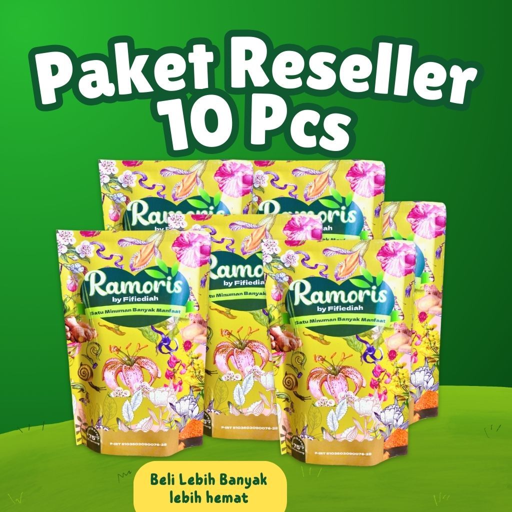 

RAMORIS Minuman Rempah | Teh Rimpang Diet Kesehatan | Jahe Kunyit Sereh Lengkuas | 10 pcs