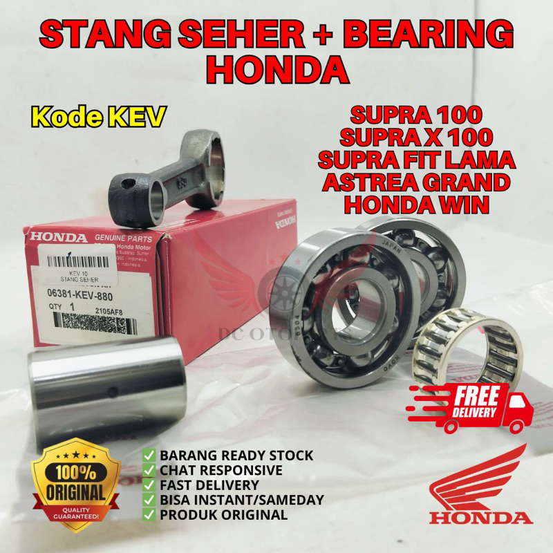KEV STANG SEHER + BERING SUPRA 100 ORIGINAL AHM HONDA, STANG SEHER HONDA SUPRA X LAMA, STANG SEHER H