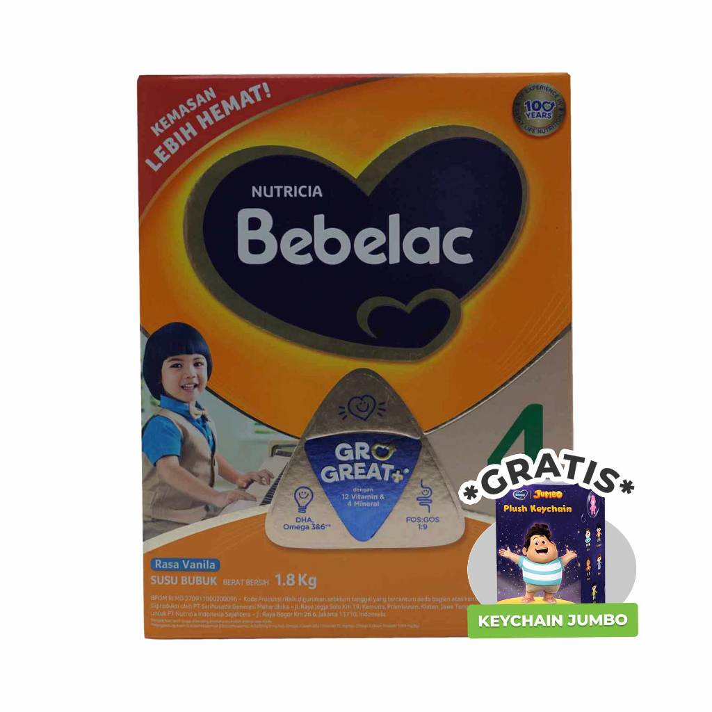 

Bebelac 4 Vanilla 1800G Box + Free Key Chain Jumbo