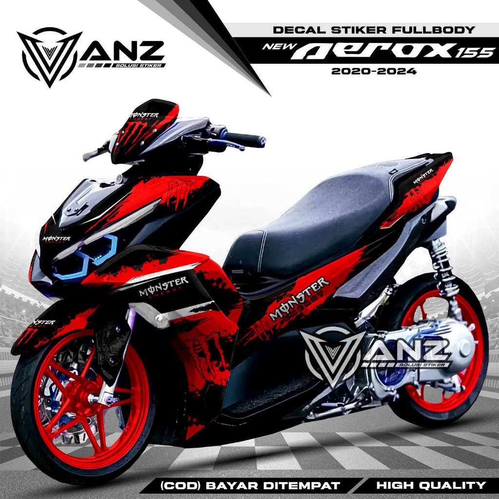 YAMAHA AEROX New 155 Connected 2021 - 2023 Stiker Decal MotorAerox New 155 Sticker Yamaha Aerox Full