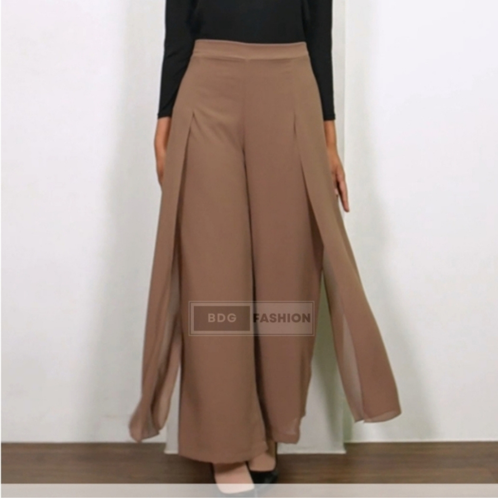 Celana Kulot Lurus Ameera Kulot Layer Kanan kiri | Celana Kulot Bahan Ceruti