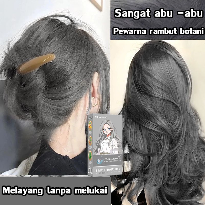 [100ml gratis 100ml] Colour pewarna rambut 230ml Tidak perlu pemutihan hair Pewarna Herbal Cat Rambu