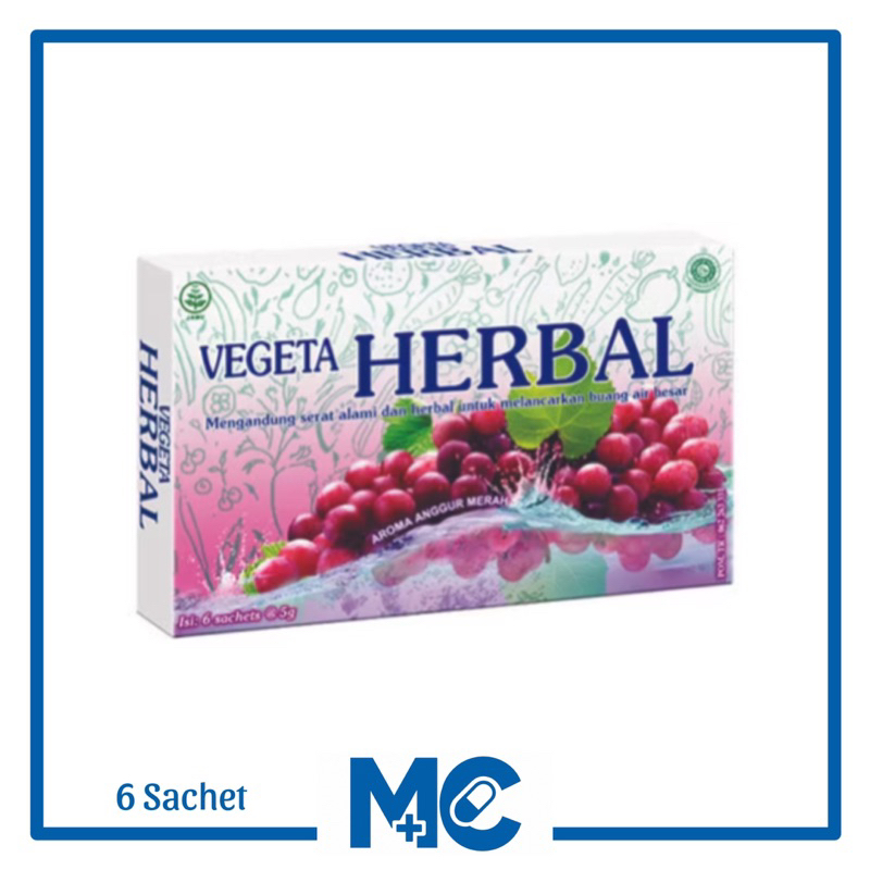 

Vegeta Herbal Rasa Anggur Merah isi 6 sachet - Melancarkan BAB