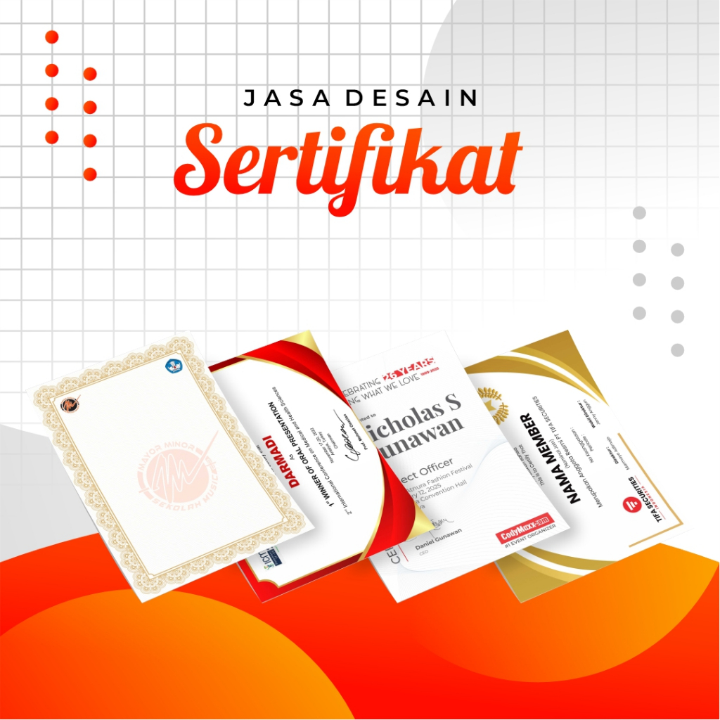 JASA DESAIN SERTIFIKAT PROFESIONAL