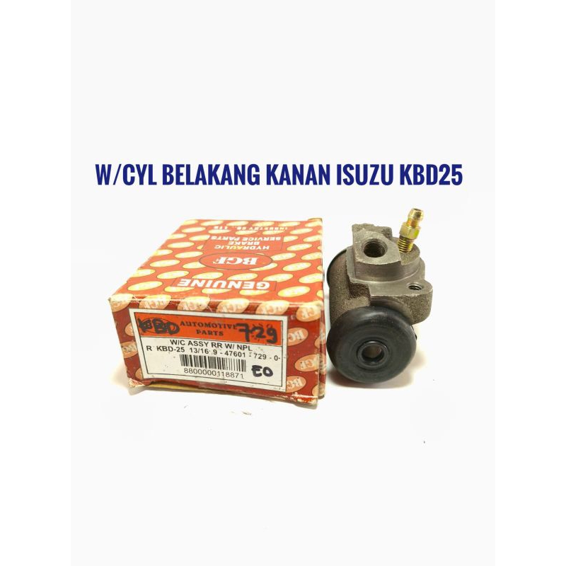 Wheel Cylinder Assy Belakang Kanan Isuzu KBD25 729 Master Rem Roda Belakang Kanan KBD-25 Merk BGF 47