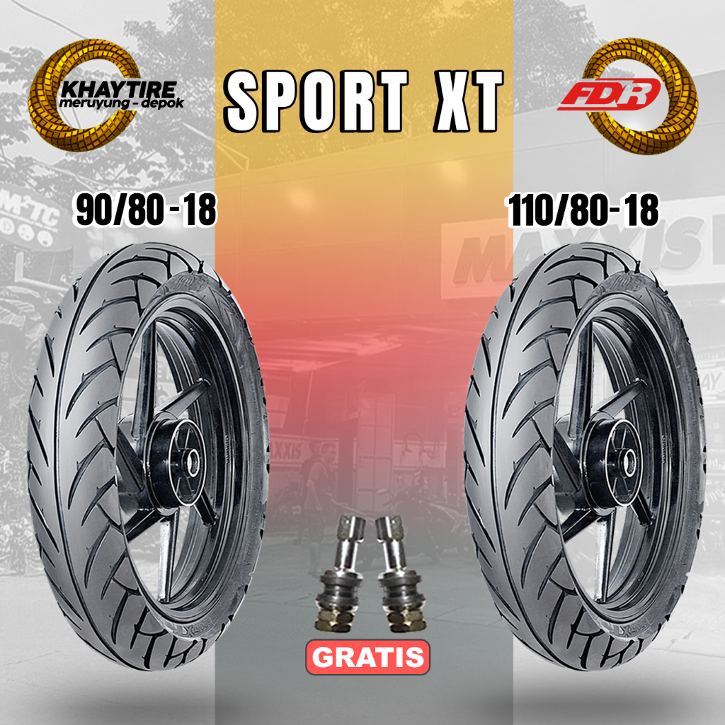 PROMO BAN MOTOR RING 18 FDR SPORT XT SATUAN DAN SEPASANG TUBELESS