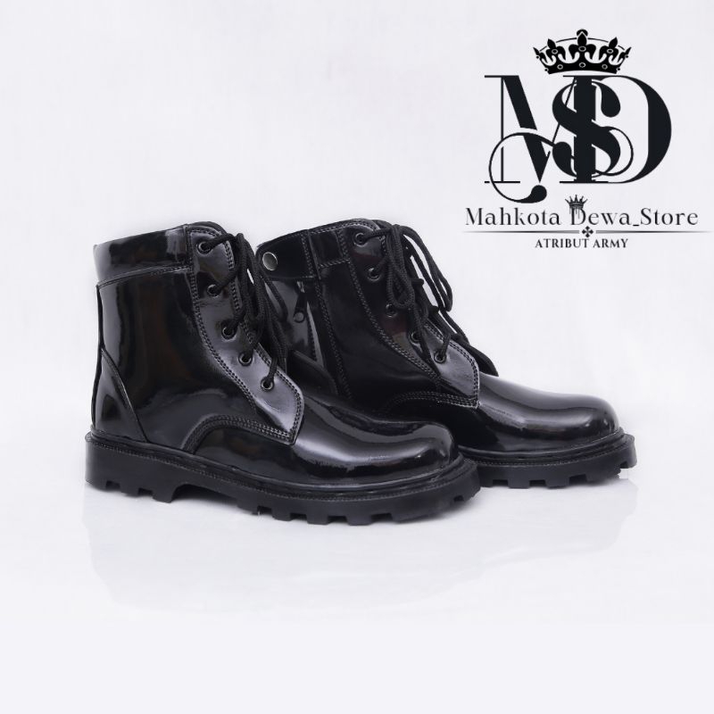 Terlaris Sepatu PDH 04 TNI AD POLRI Tali Resleting Security Satpam