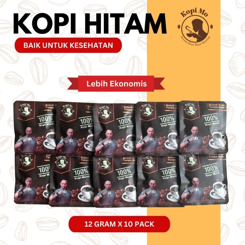 

Kopi bubuk 12 Gram x 10 Pack | Aroma Khas Rasa mantap | Kopi Mo