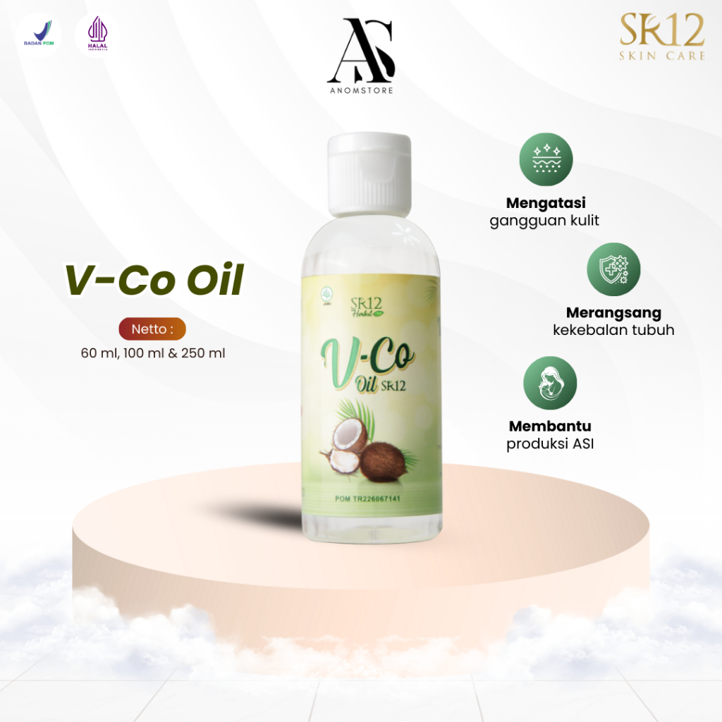 VCO Oil VICO SR12 Virgin Coconut Ori Minyak Kelapa Murni Suplemen Kesehatan Tubuh