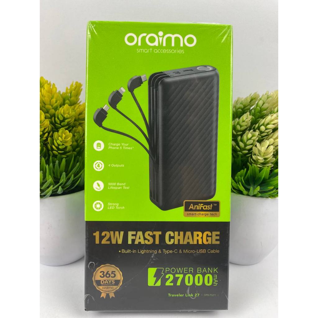 POWERBANK ORAIMO 27000 mAh FAST CHARGING 12W OPB-P5271 ORIGINAL