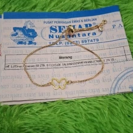 Gelang Serut Gold Emas Kupu 0,1gram Semar Nusantara