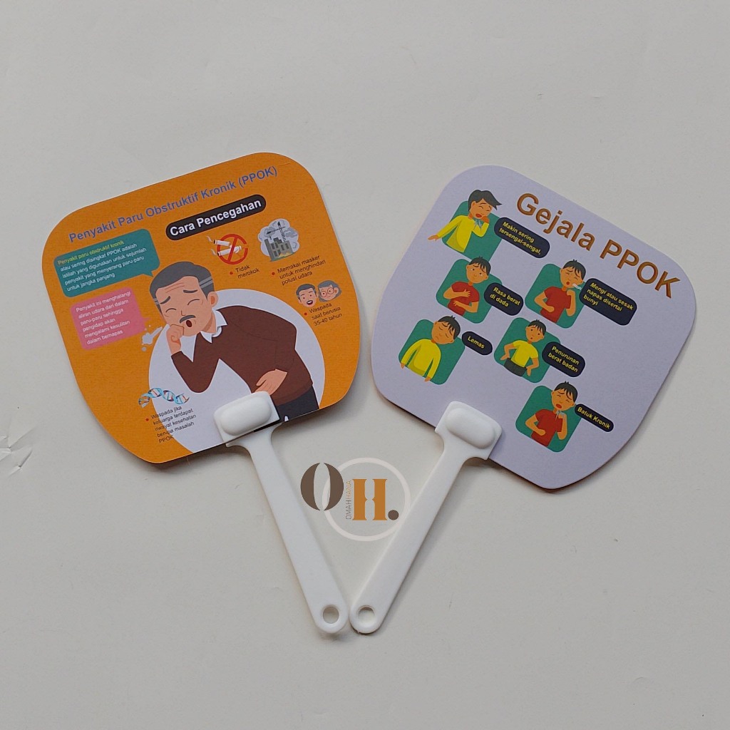Kipas Penyakit Paru Obstruktif Kronik - Pencegahan PPOK - Gejala PPOK - Kipas Souvenir Kesehatan