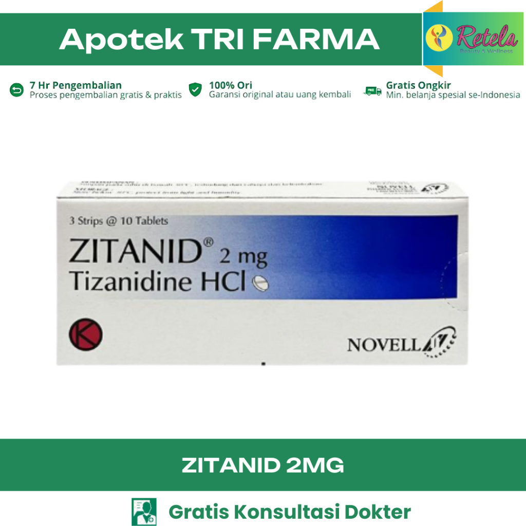 ZITANID 2MG TABLET BOX ISI 30`S