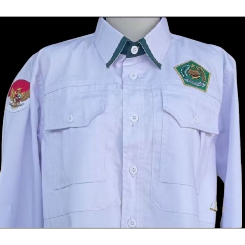 kemeja putih ikhlas beramal lengan panjang kemenag