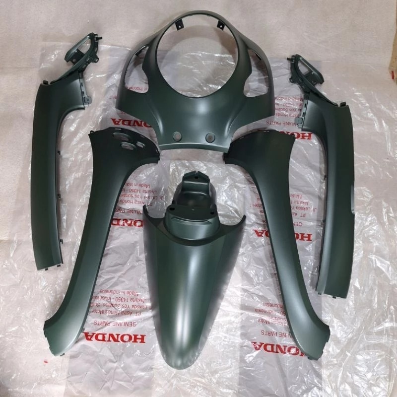 cover set body bodi depan scoopy new 2021,2022,2023 ,2024 hijau dof original