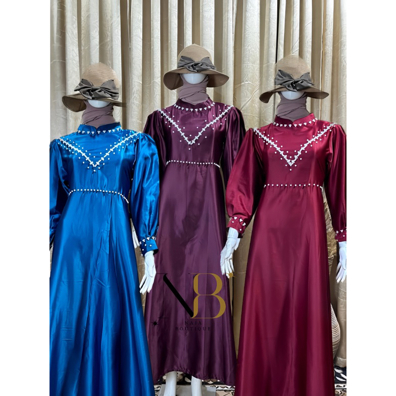 LUNA SATIN DRESS KONDANGAN//DRESS MEWAH/DRESS KONDANGAN//GAMIS SATIN PREMIUM
