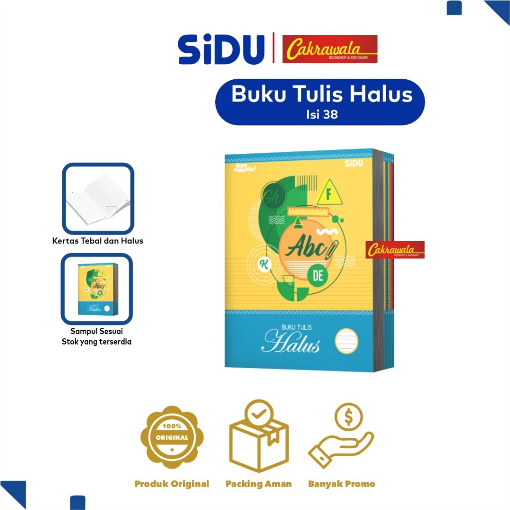 

SIDU Buku Tulis Halus 38 Lembar – 1 Pack Isi 10 Buku | Buku Sekolah SD SMP Kertas Putih Bersih