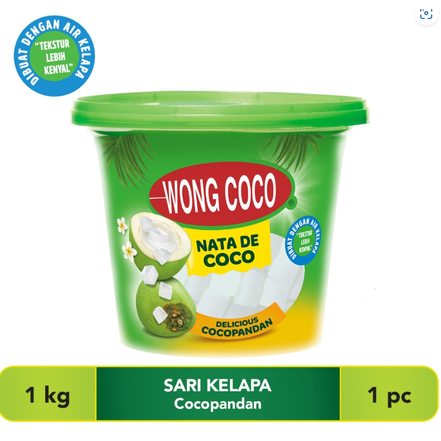 

WONG COCO nata de coco rasa cocopandan kemasan 1kg (expired 03/2026)