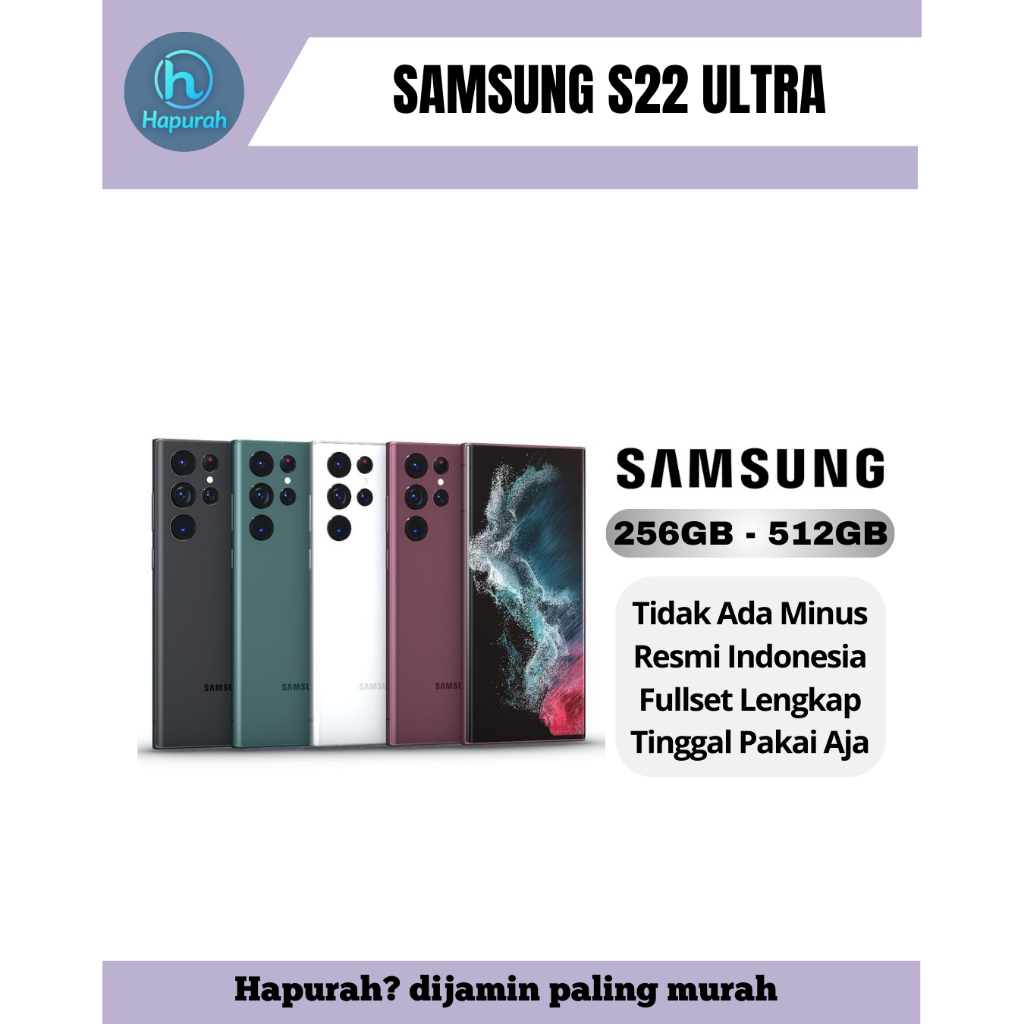 Samsung S22 Ultra Resmi Sein Fullset