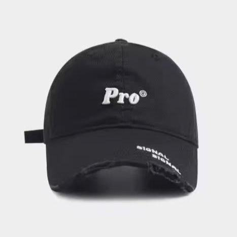 NEXTSTOPID-339 Topi Baseball Robek Robek Bordir Pro Gaya Klasik Unisex Pria Wanita