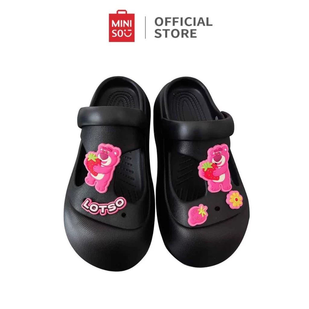 Miniso x  Disney Pixar Lotso Collection Clogs Sandal Fashion Slippers Sandal Wanita Sol Tebal Anti S