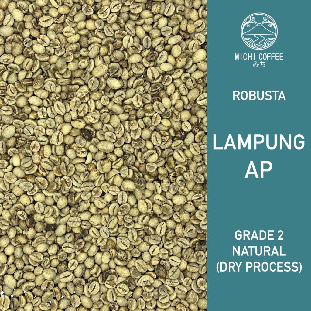 

MICHI GB Green Bean ROBUSTA LAMPUNG AP Grade 2 Biji Kopi Mentah