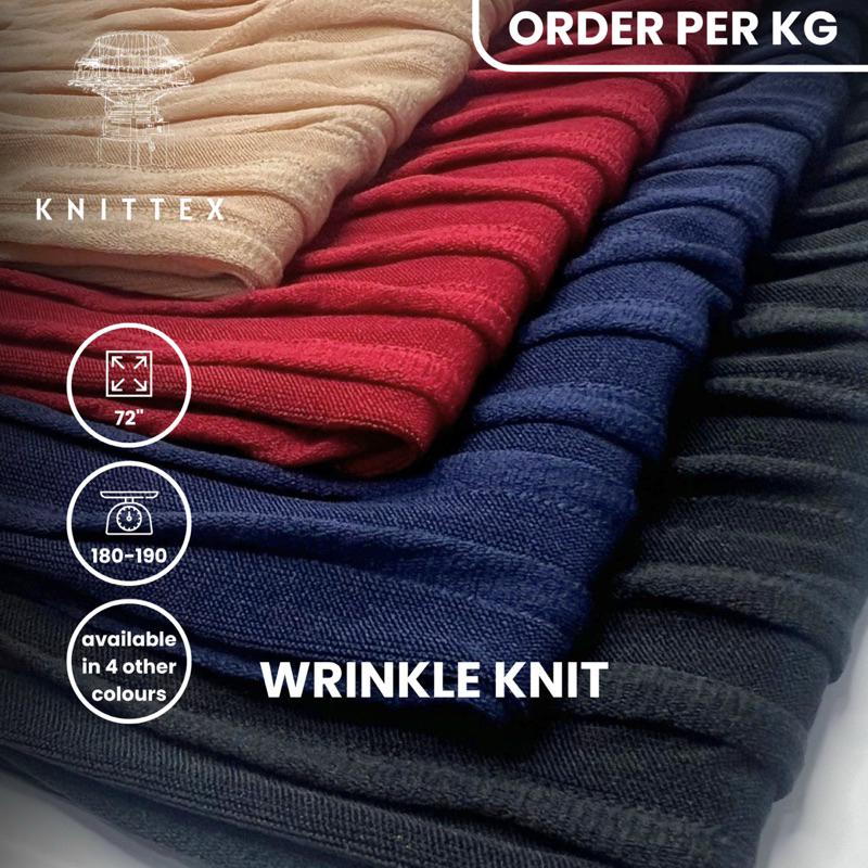 KAIN WRINKLE KNIT 3D - TEKSTUR KERUT ELEGAN, NYAMAN DAN STYLISH