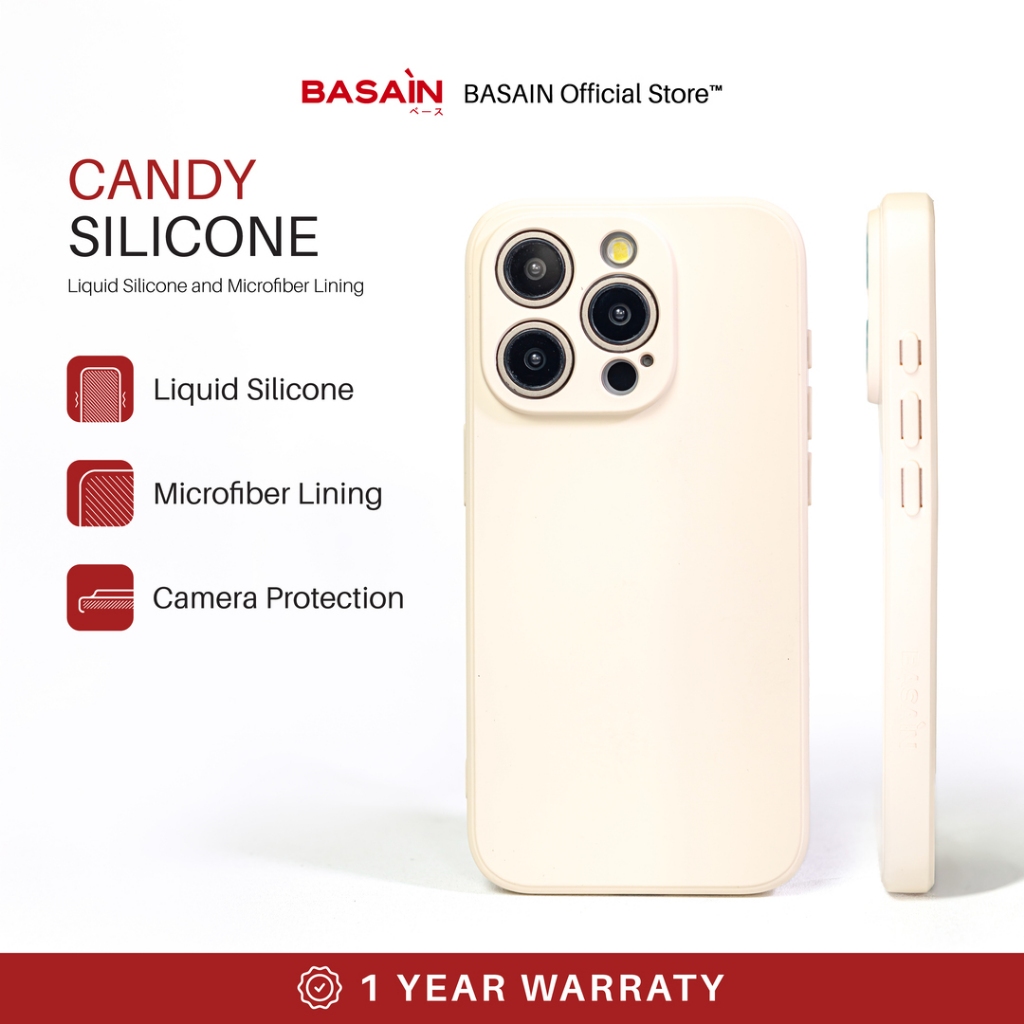 BASAIN Casing iPhone X/Xs/Xr/Xs Max Candy Silicone Case - Broken White