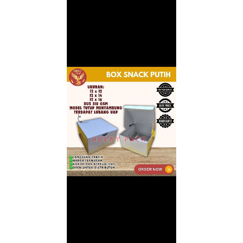 

Box / dus Snack polos tebal 12x12