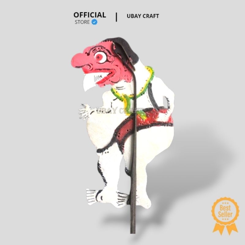 UBAY CRAFT WAYANG KULIT SAPI TERMURAH BUTO SETAN PUTIH -+45 CM KULIT ASLI