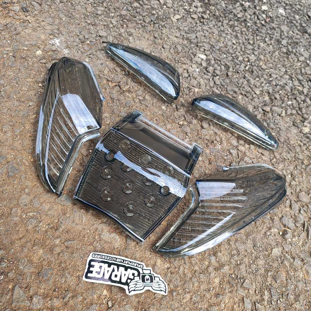 Mika stoplamp Honda Supra X 125 Smoke FULLSET mika sein depan Lama DD Set Mika Sein Stop Belakang su