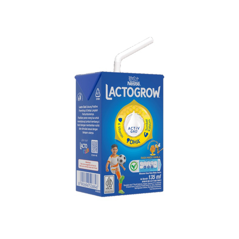 

Lactogrow Susu UHT Madu Vanilla 135 ml Susu UHT Lactogrow 135ml