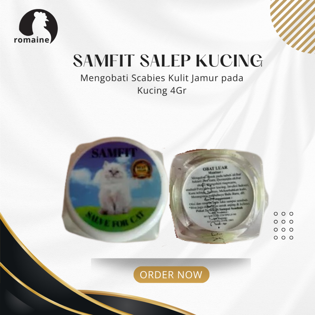 Samfit Salep Jamur Kucing Obat Scabies Kulit Untuk Kucing BERKUALITAS