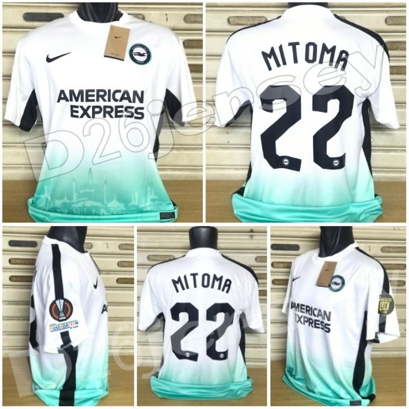 Jersey BrightonN 4th European kit 2023 / 2024 + Cetak nama Nameset MITOMA 22 / Custom suka suka Font