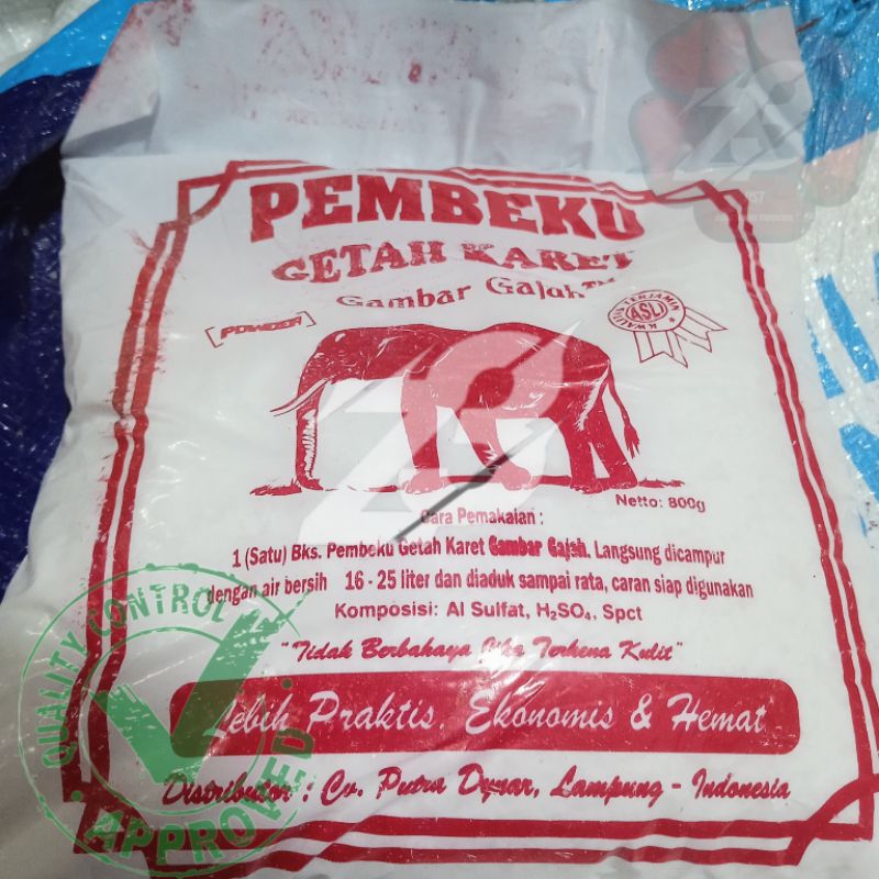 Pembeku Getah karet 1 Kg Cap HARIMAU / GAJAH