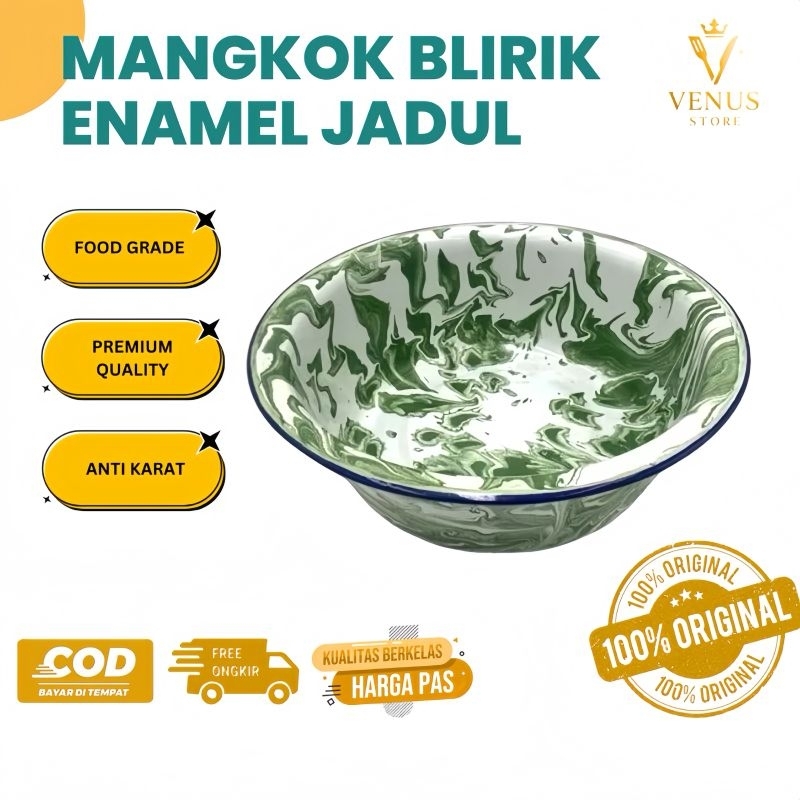 Baskom Blirik / Mangkok Enamel Jadul Seng Kobokan