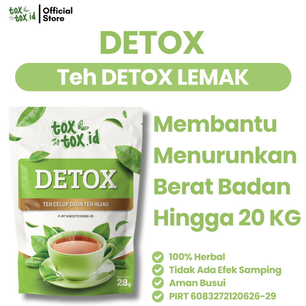 

TOXTOX Teh Hijau Diet – Minuman Herbal untuk Menurunkan Berat Badan & Detoks Lemak
