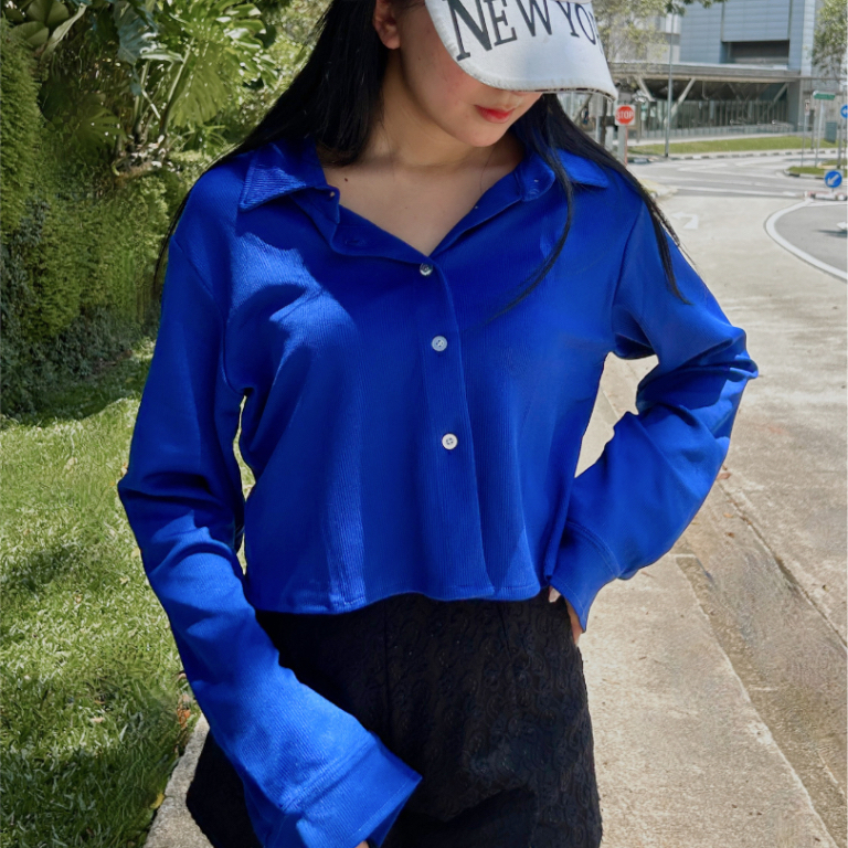 IRIS - COLE TOP / Kemeja Cropped / Kemeja Lengan Panjang Wanita / Kemeja wanita