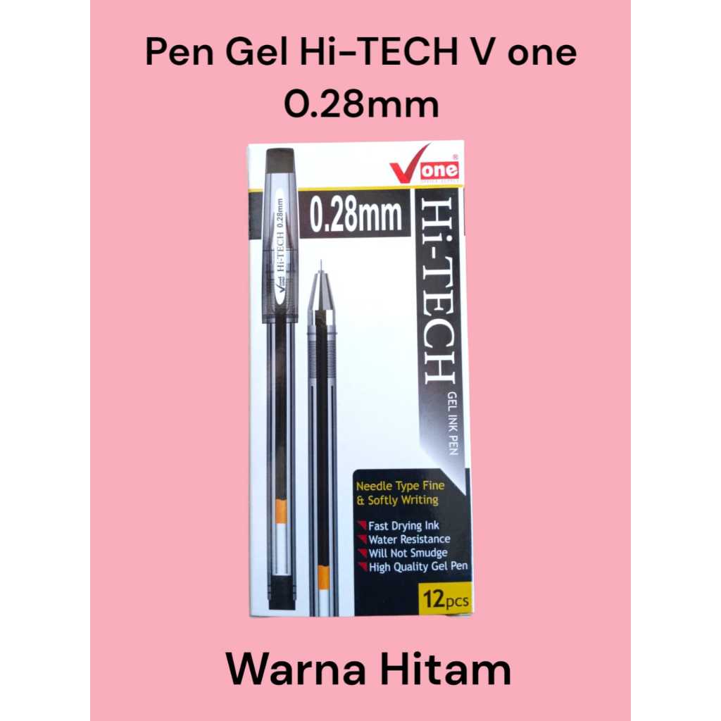 

Pulpen Gel Hi-TECH V one 0.28MM Hitam - Stationery