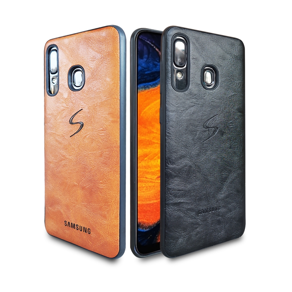 [ CUCI GUDANG ] Case Hp Samsung A20 Premium Leather Case Softcase Casing Kulit Slim Cover