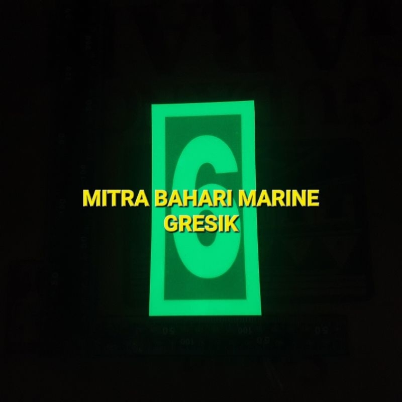 

Stiker IMO Symbol IMPA 334206, 334246 Number 6 Ukuran 7,5x15cm Glow In The Dark