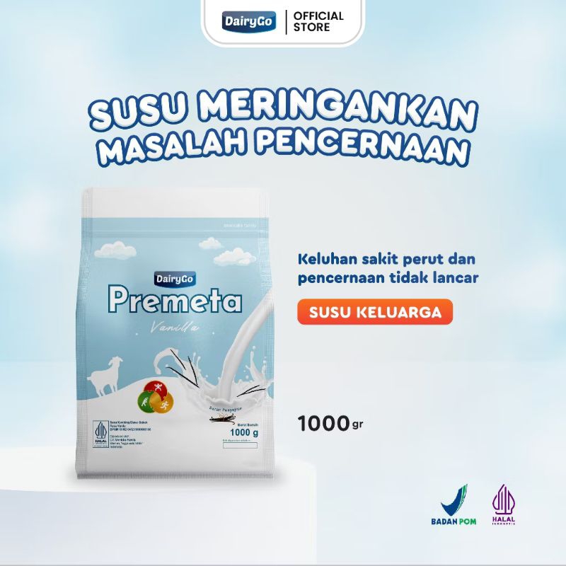 

Susu Kambing Etawa Premium Vanilla 1kg DairyGo Premeta