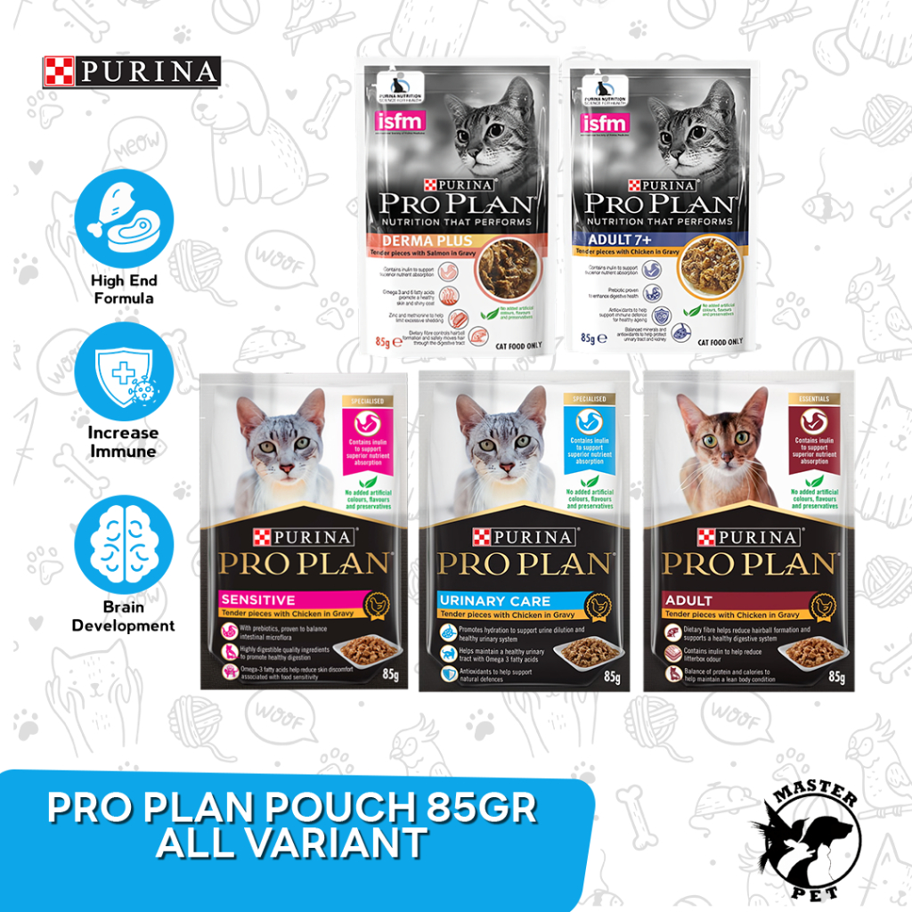 Makanan Kucing Basah Pro Plan Wet 85gr Cat Food ProPlan Pouch Sachet