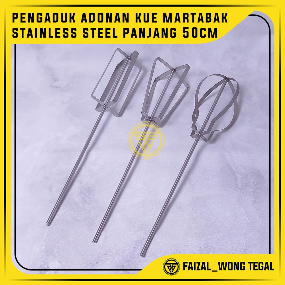 Mixer pengaduk adonan kue martabak stainless ukuran 50 Cm pengaduk adonan ukuran besar serbaguna